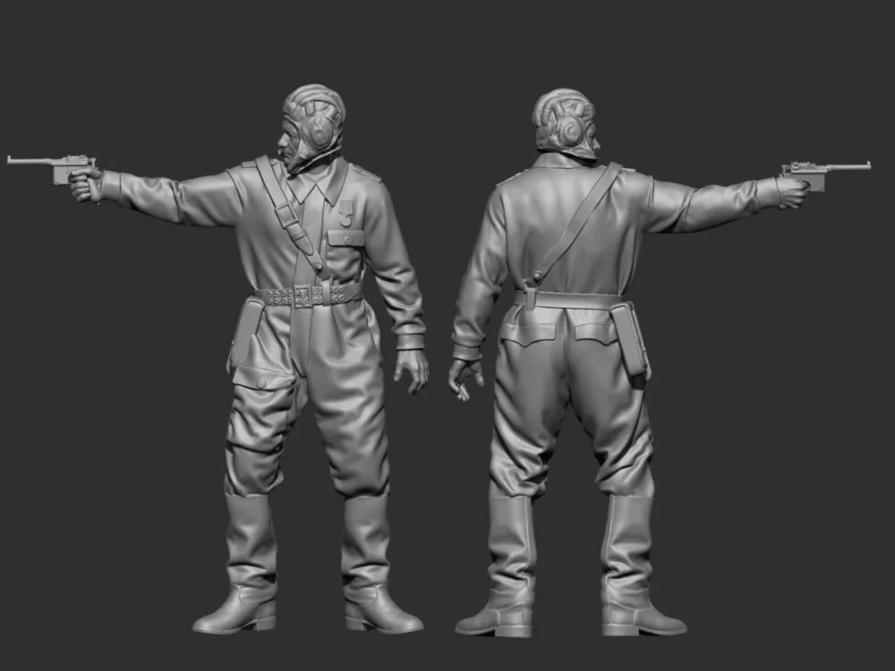 Soviet WW2 soldier Shooting tanker - AoW