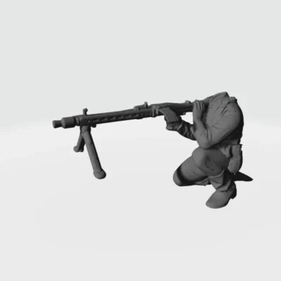German WW2 Soldier Machine gunner with mg42 - AoW