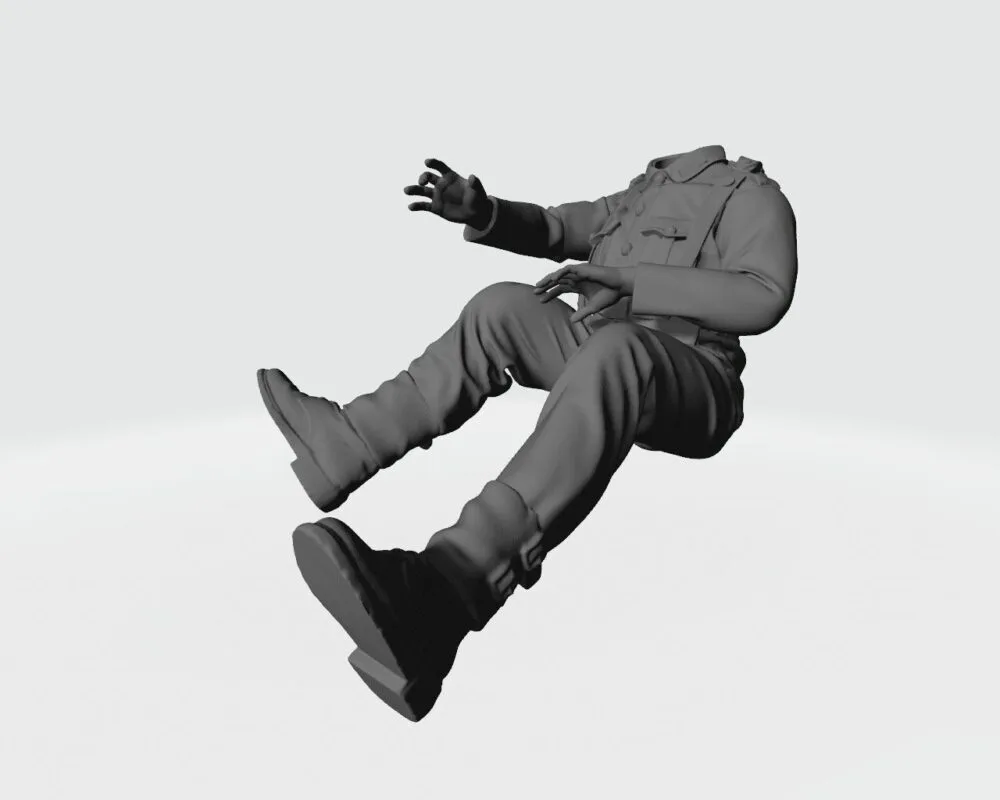 German WW2 Soldier Motorcycle Machine Gunner - AoW