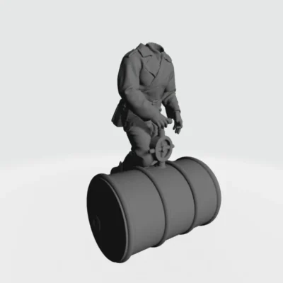 German WW2 Soldier Tank Crew refueler with barrel - AoW