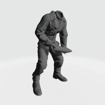 German WW2 Soldier Tank Crew With tank shell - AoW