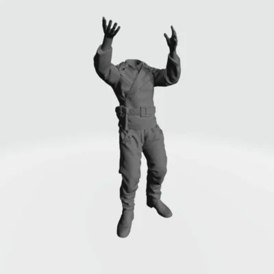 German WW2 Soldier Tank Crew arms up - AoW