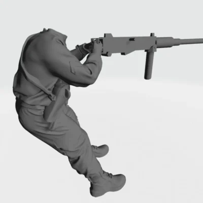 American WW2 With machine gun - AoW