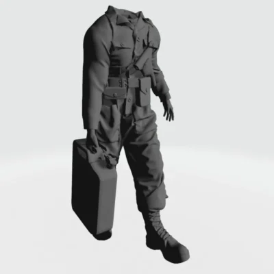 American WW2 Tank Crew Walking with canister - AoW