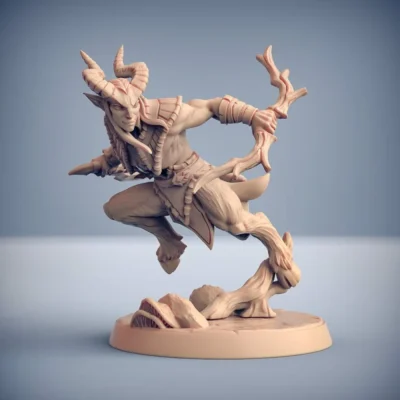 satyr with bow running AG