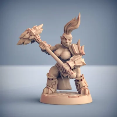 Dwarf female with mace AG