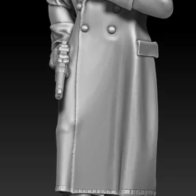 Soviet WW2 soldier Officer smokes - AoW