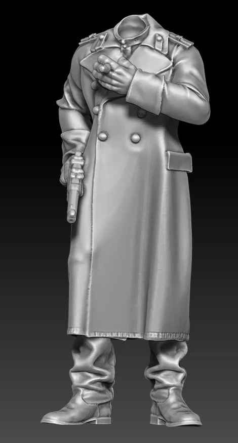 Soviet WW2 soldier Officer smokes - AoW