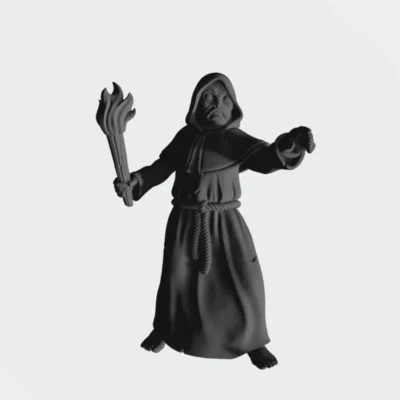 Cultist with torch pointing AC