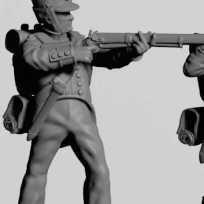 French Infantry shooting from chest post 1812 TN