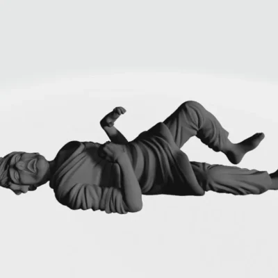 Injured medieval man EM