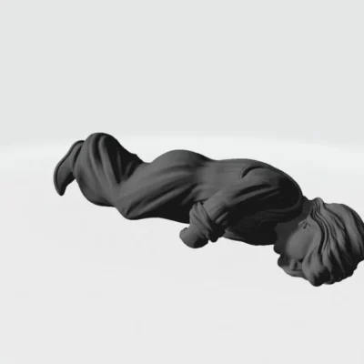 Injured medieval woman EM