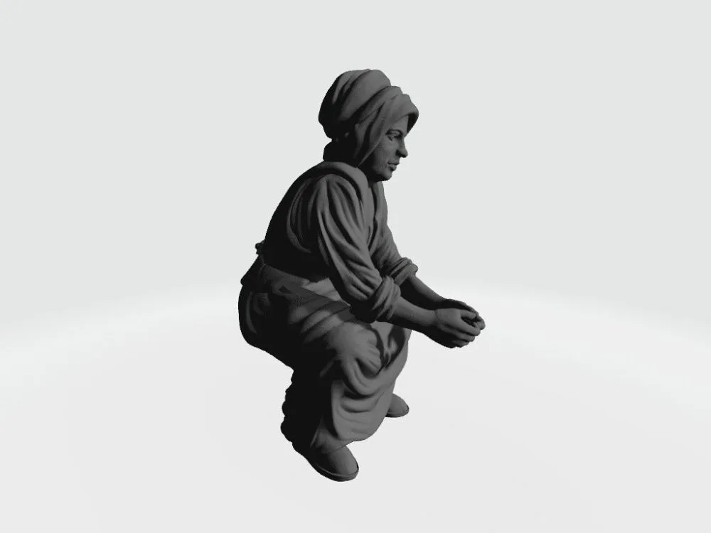 Sitting milking or resting, medieval EM