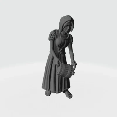 Woman pours bucket EM