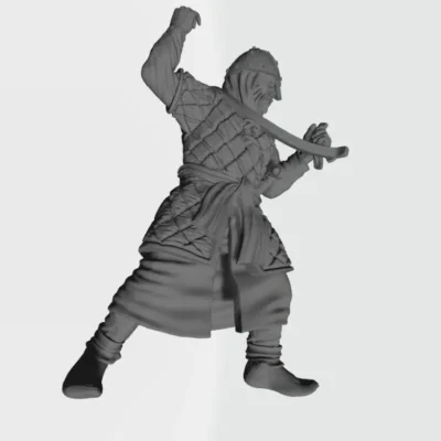 Christian Infantry soldier attacking with spear CA