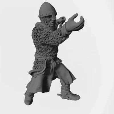 Dismounted knight stabbing CA