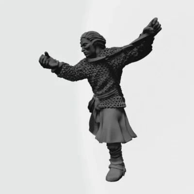 Dismounted knight stabbing no helm CA