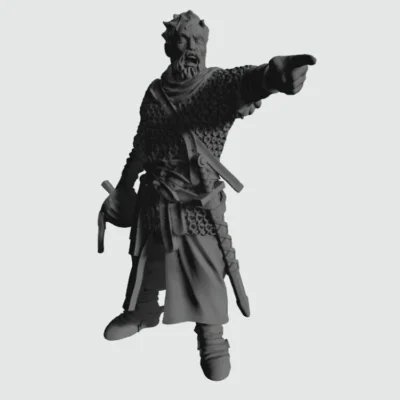 Dismounted knight captain pointing CA