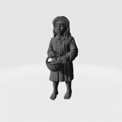 Child with basket EM