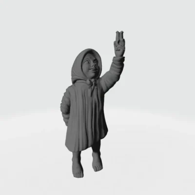 Child gives cloth pin EM