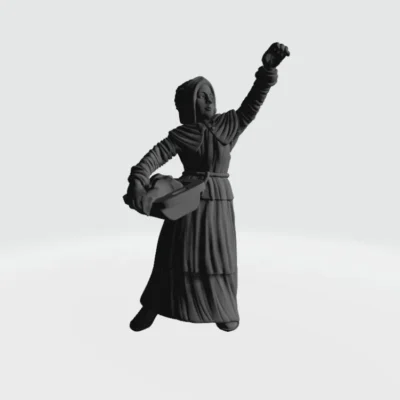 Woman reaching for washed cloths EM