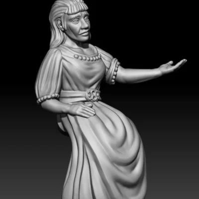 Woman holds out hand for blood letting EM