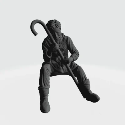 Shepard man sitting EM