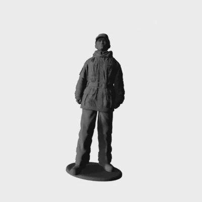 Swedish Air Force Fireman 1990's - Standing covering ears V2