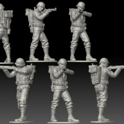 American GI soldier D-day shooting standing v3