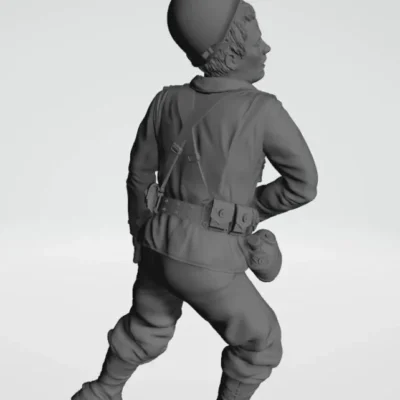 American GI soldier D-day dead on side, no backpack