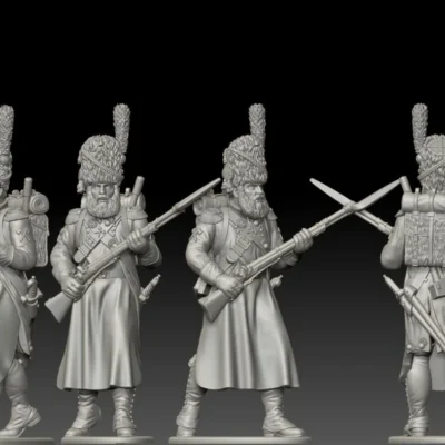 French Sapeur walking. 1809/12 campaigns, full dress uniform