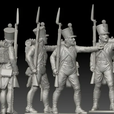 French sergeant pointing. 1809/12 campaigns, full dress uniform