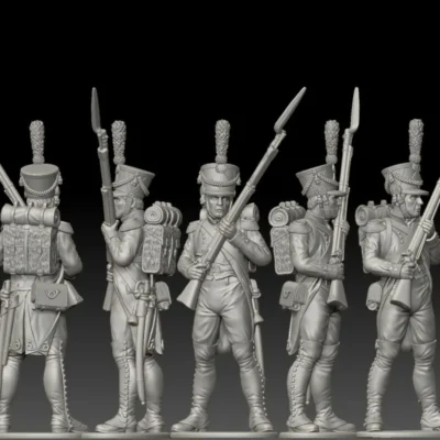 French Voltigeur ready. 1809/12 campaigns, full dress uniform