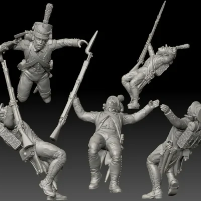 French grenadier1809/12 campaigns, full dress uniform, falling