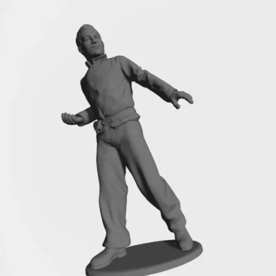 Man looking for target