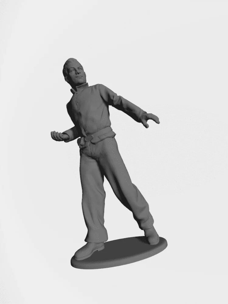 Man looking for target