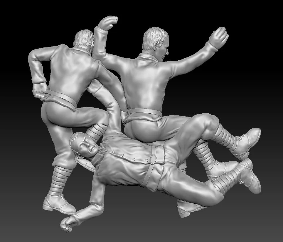 WW1 Three Dead Soldiers in a Pile