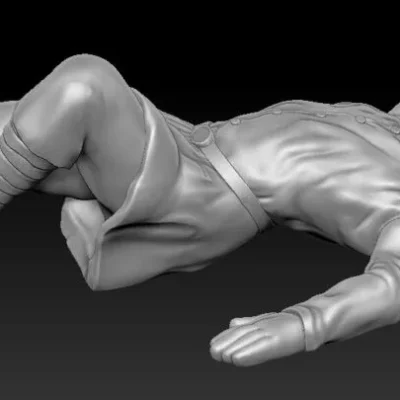 WW1 Soldier wounded on ground