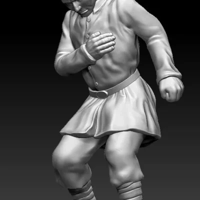 WW1 soldier taking hit to chest