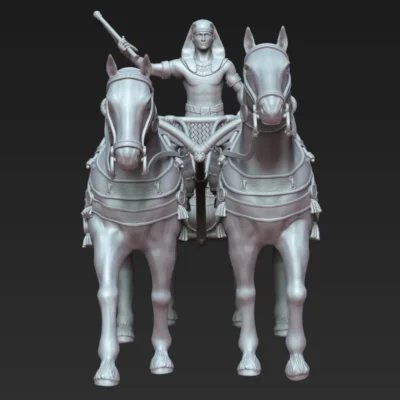 Ancient Egypt chariot set including horses and driver GW