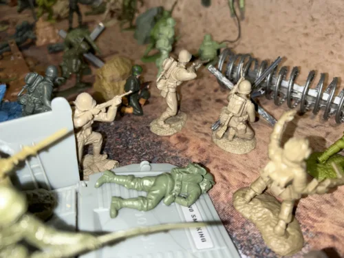 American GI soldier D-day dead soldier on stomach with backpack photo review