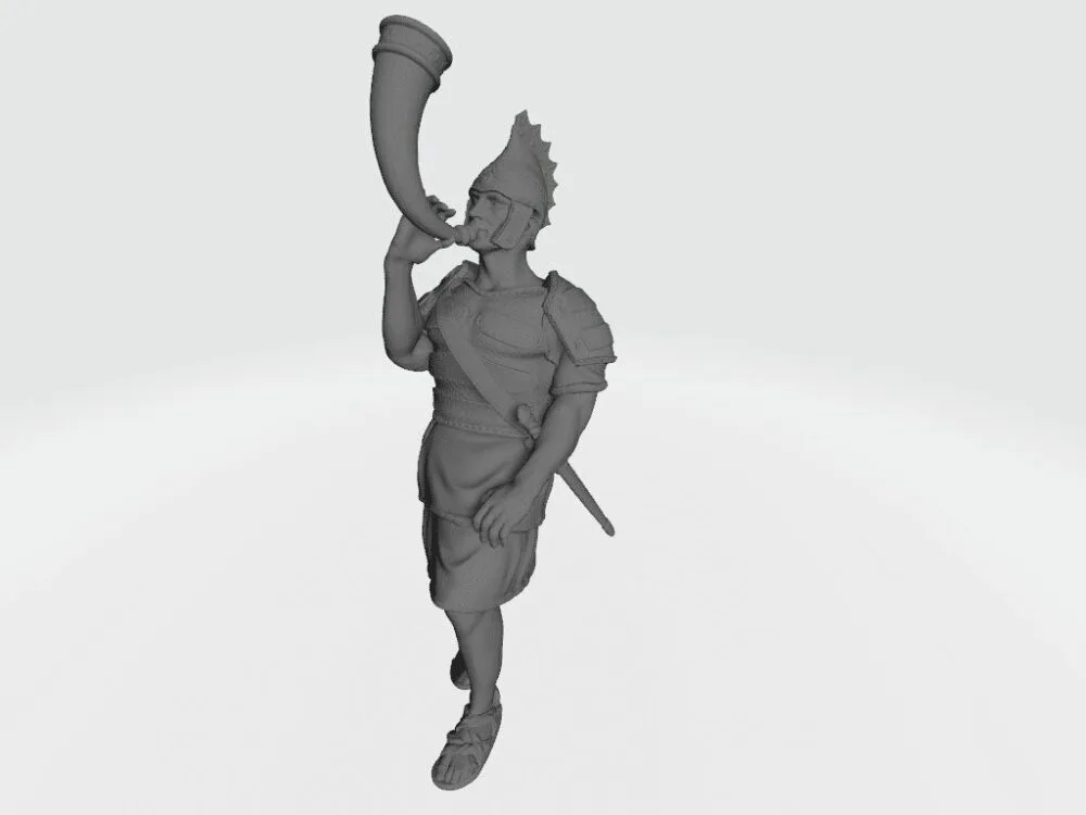 Man blowing in horn GW