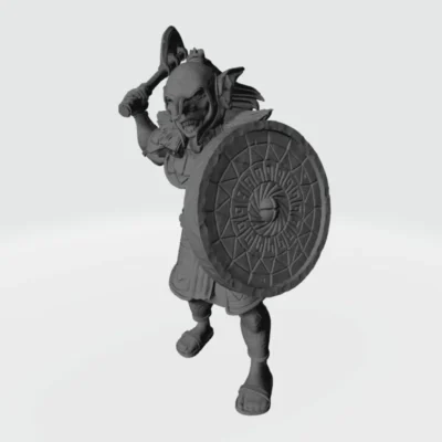 Highlands Tribe Goblin attacking with axe RF