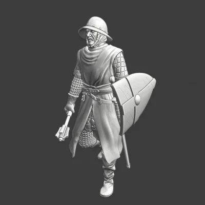 Medieval Teutonic sergeant - walking - Baltic - NCM