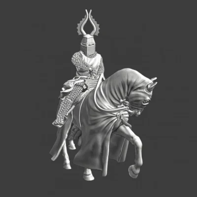 Mounted high ranking knight - drawing his blade - NCM