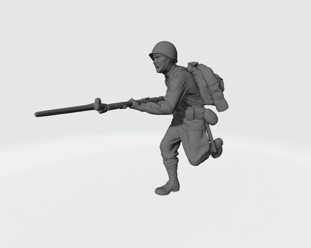 Russian soldier ww2 Running AS
