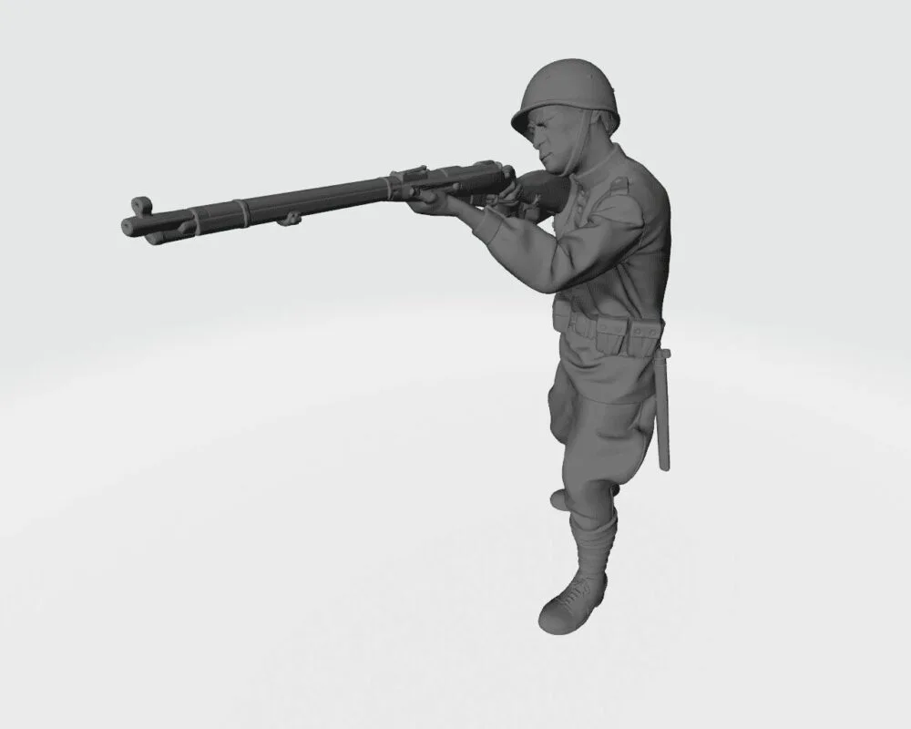 Russian soldier ww2 Shoot Standing AS
