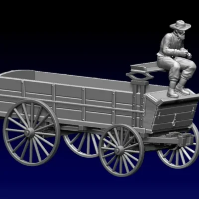 US Army Supply Wagon long without top