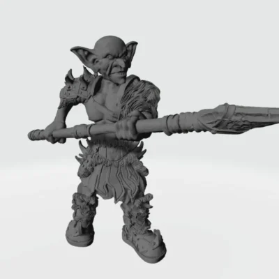 Forest tribe Goblin with two handed spear RF