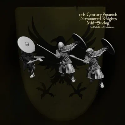 11th Century Dismounted Spanish Knights Mid-swing CA